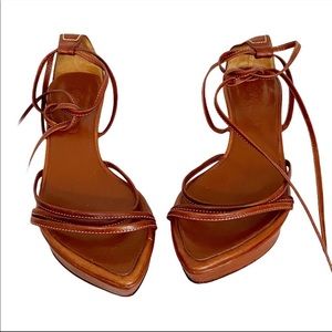 Yves Saint Laurent Rive Gauche Wedge Strap Sandal